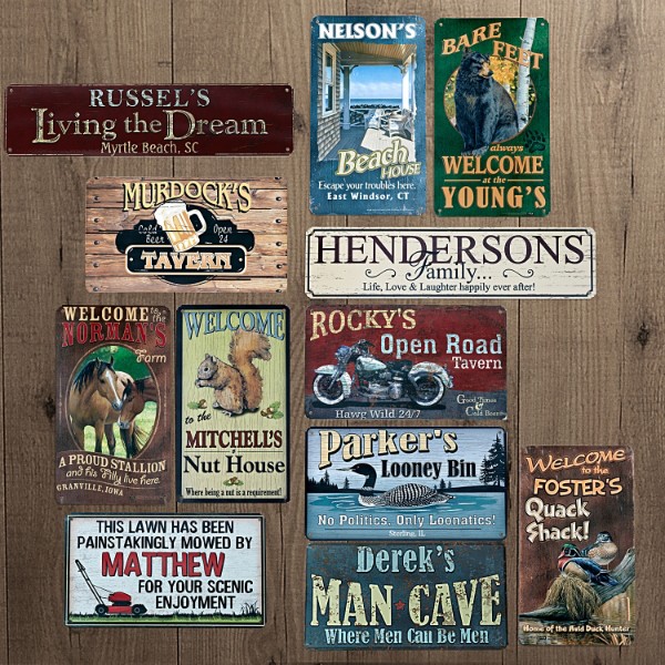 metal   personalized rustic Personalized signs  ManCave canada Ideas Cave Signs Gift Man