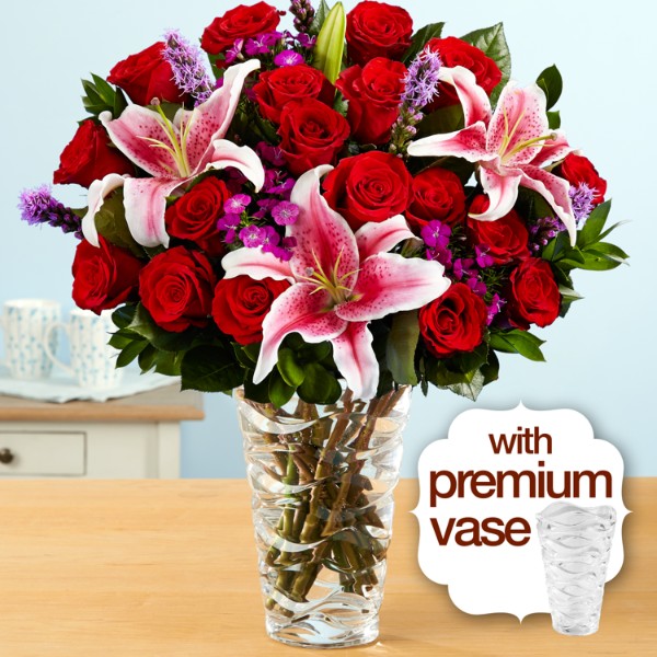 Love is in the Air with Premium Vase